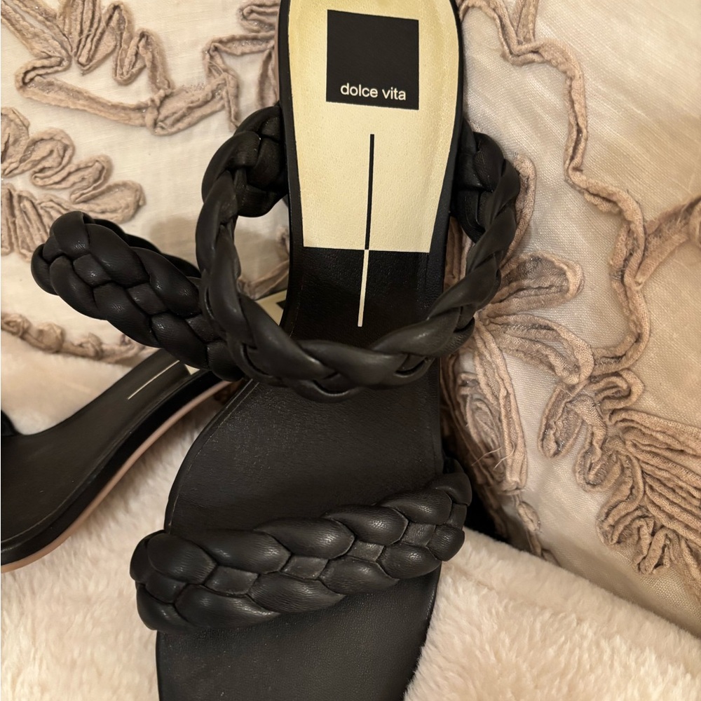 Dolce Vita Black Braided Women's Sandals